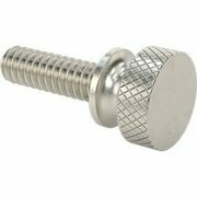 BSC PREFERRED Stainless Steel Flared-Collar Knurled-Head Thumb Screw 10-24 Thread Size 5/8 Long, 5PK 99607A226